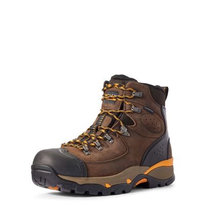 Ariat Work: Endeavor 6" Waterproof Zapatos de Seguridad Hombre - Chocolate Marrones (XYUVM7562)